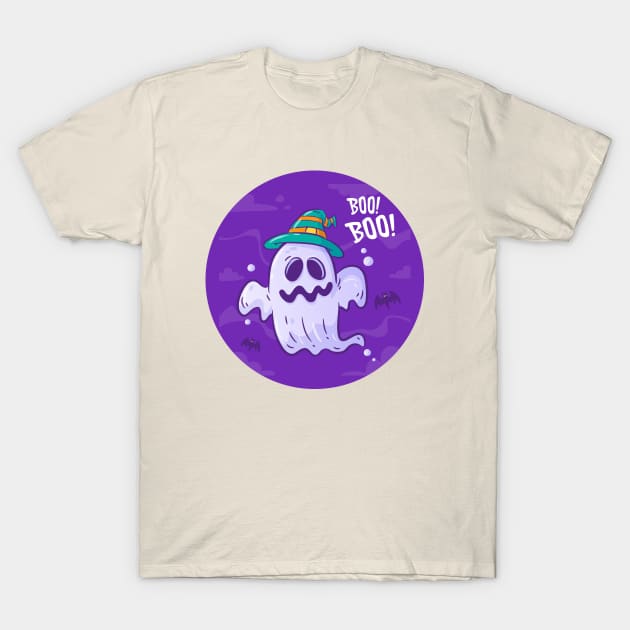 Halloween - Ghost - New Year - Boo Boo T-Shirt by  El-Aal